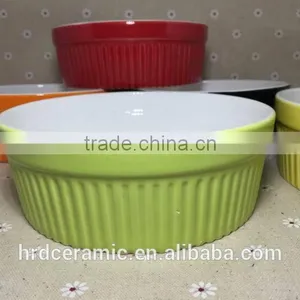 Stocked Colorful Round Shape Sala Bowl,ceramic Soup Bowl for Microwave Oven thumbnail-4