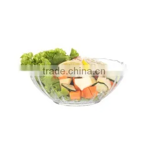 Very Large Decorative Clear Glass Salad Bowls thumbnail-4