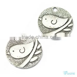 Antique Silver Metal Charms Wholesale Metal Charms Decorative Pendant for Bracelet thumbnail-1
