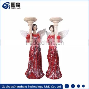 Custom 2017 Christmas Gift Red Skirt Fairy Candle Holder thumbnail-1