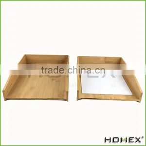 Bamboo Office Paper Tray /office Tray/ Letter Tray Homex-BSCI thumbnail-1