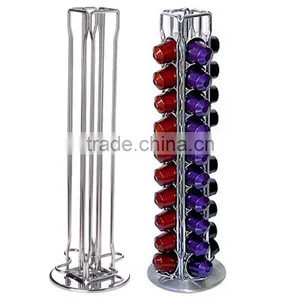 40 Rotating Nespresso Coffee Capsule Pod Holder Rack Tower Stand Gift thumbnail-1