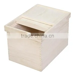 High Quality Wooden Rice Box With Burnning Color thumbnail-1