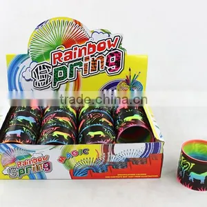 Hot Sale Promotional Plastic Rainbow Spring With Printed Leopard Toys for Kids/promotional Gift Raibow Circle thumbnail-1
