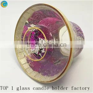 Purple Mosaic Glass Containers for Candles thumbnail-4