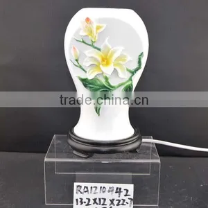 Hand Made Flower Design Ceramic Table Lamp for Home Decoration thumbnail-1