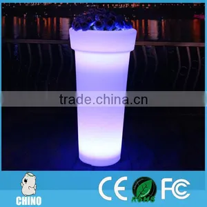 Color Changing LED Solar Powder Outdoor Flower Pot thumbnail-3