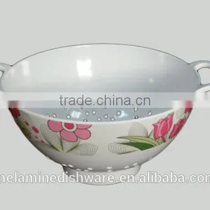 Round Flower Melamine Leaking Basket thumbnail-1