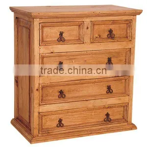 Pine Country Dresser With 5 Drawers thumbnail-1