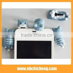 Hot Selling PVC Anti Dust Plug, Mobile Phone Cat Dust Plug, Cute Phone Dust Plug thumbnail-1