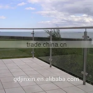 JINXIN Customized Glass Fence_tempered Glass Fence Panels Stair Railing Cost thumbnail-4