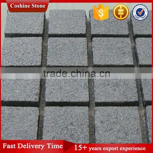Flamed Black China Granite Walkway Pavers With Net Paste thumbnail-2