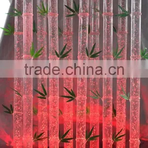 Home Glowing Water Bubble Acrylic Bamboo Tube Decorative Bamboo Wall Panel thumbnail-6