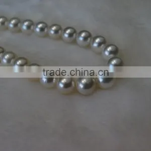 Best Quality Genuine 13-14mm Silver South Sea Pearl Strands thumbnail-1