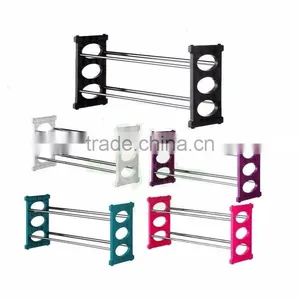 Home Furniture Shoe Storage Rack, 2 Tier Metal Shoe Shelves thumbnail-1
