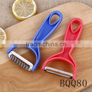 Factory Wholesale Colorful PP Handle Stainless Steel Wave Blade Multifunctional Peeler thumbnail-2