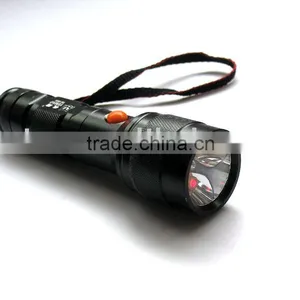 Aluminium Flashlight or Torch With Inside Red Laser Scope Combo in Stronh, Weak, Strobe and Red Laser Shift Modes thumbnail-1