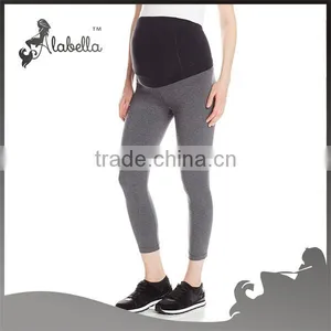 Maternity Capri Leggings With Melange Fabric for Maternity Clothings thumbnail-1