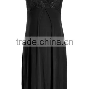 Black Lace Slip Maternity Sleepwear thumbnail-2