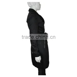 2016 OEM/ODM New Design Women Trench Coat Windbreaker thumbnail-2