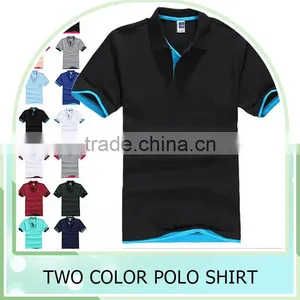 Custom News Design 100% Cotton Two Color Short Sleeve Polo Shirt Bosco Sport Shirt Couple Slim Shirts Design for Lovers thumbnail-1