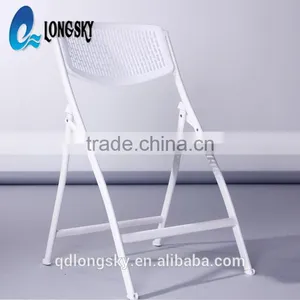 LS-4042 Hot Sale White Plastic Wedding Folding Chair Cheap Plastic Wedding Banquet Rental Folding Chair thumbnail-1