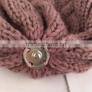 Myfur Light Purple Real Large Raccoon Fur Pom Poms Knit Hat Wholesale thumbnail-4