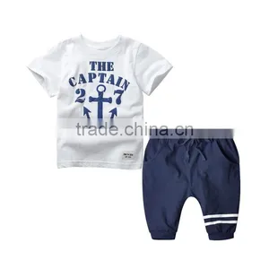 Wholesale Summer Cotton Printing Boys Kids Clothes Clothing Set thumbnail-4