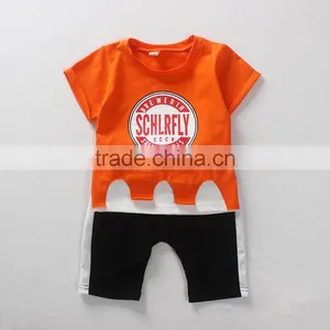 Wholesale Summer Cotton Printing Boys Kids t Shirt and Shorts thumbnail-3