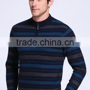 Long Sleeve Stripe Round Collar Pullover Model Sweater for Men With Best Prices thumbnail-3