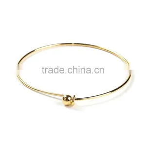 Copper Expandable Bangles Bracelets Round Single Bar Gold Plated thumbnail-1