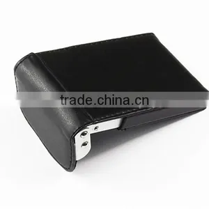 Leather Business Credit Card Holder Case Black Upright Leather Name Credit Business Card Case Holder thumbnail-4