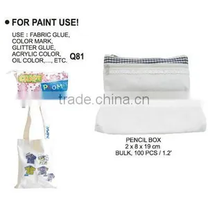 FOR KID - WHITE FABRIC PENCIL BOX (Q81) PENCIL BOX thumbnail-1