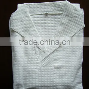 Waffle Cotton White Bathrobe thumbnail-1