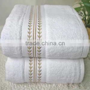 High Quality Dobby 100% Cotton Hotel Wholesale Bath Towels thumbnail-1