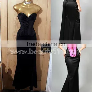 New Style Vintage 40s 50s Style Satin Hollywood Wiggle Fishtail Diva Corset Dress Skirt GP011 thumbnail-1