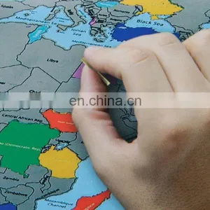 SCRATCH OFF ATLAS World Map Globe Countries Travel Log Poster Journal Accessory SG003 thumbnail-1