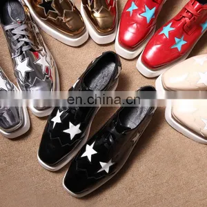 Wholesale High Heel Platform Shoes Women Leather Shoe Flat 2017 thumbnail-5