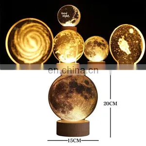 Hot Selling Creative Scandinavian Festival Daily or Christmas Moon Light Galaxy Little Prince Little Night Lamp Desk Lig thumbnail-4