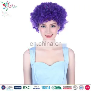 Cheap Wholesale Soccer Fans Synthetic Wig Carnival Party Football Fan Wig thumbnail-4