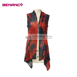 2017 Multi-color Mesh Print No-close Cardigan for Women thumbnail-1