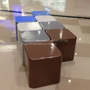Fiberglass Bench Shopping Mall Stool Modern Bench thumbnail-1