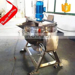 Short Heating Time Industrial Gas Tilting Jacketed Kettle Cooking Pot With Agitator Mixer thumbnail-3
