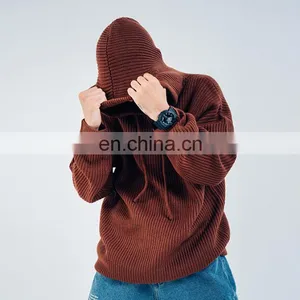 Explosion Amazon Hot Sale With Hood for Men Knitted Sweater thumbnail-1