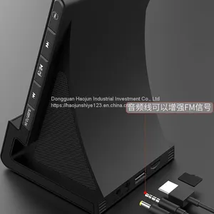 X7 Desktop Audio Multi-function Bluetooth Alarm Clock Mobile Phone Stand Wireless Charging Radio Bedside Speaker thumbnail-4