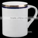 16pcs Blue Fabric Bone China Dinnerware Set, Embossed With Gold Design thumbnail-5