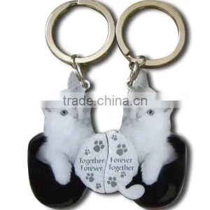 Custom Keyring , Glass Metal Keychain, Key Chain Holder thumbnail-1