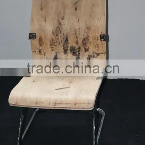 H880 Office Chair Plating Chair Frame With Wood Back thumbnail-4
