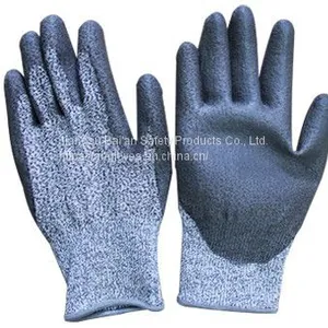 Cut Resistant Level 5 HPPE Liner PU Coated Anti Cut Gloves With EN388 4543C Bagloves thumbnail-1
