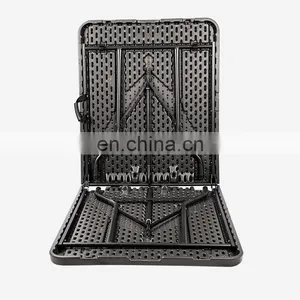 Portable Outdoor Patio Furniture Rectangular Plastic Foldable Banquet Catering Bbq Camping Picnic Folding Table thumbnail-3